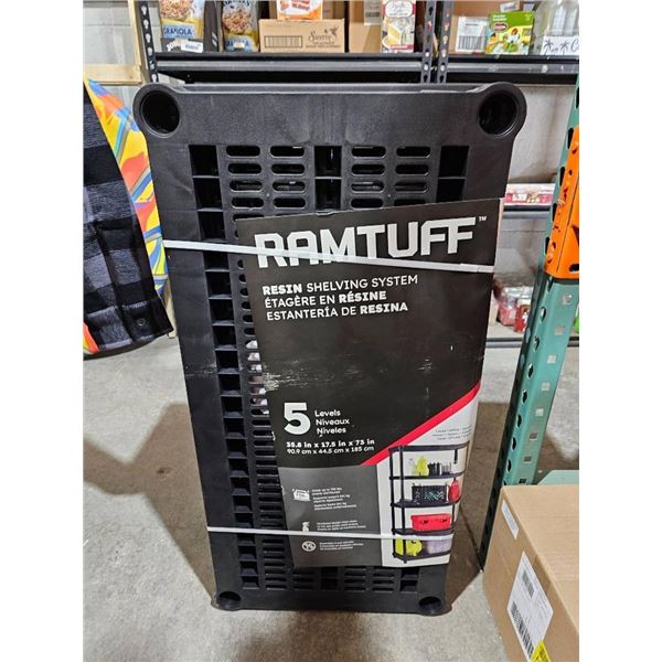 RamTuff 5-Level Resin Shelving System with Adjustable Shelves