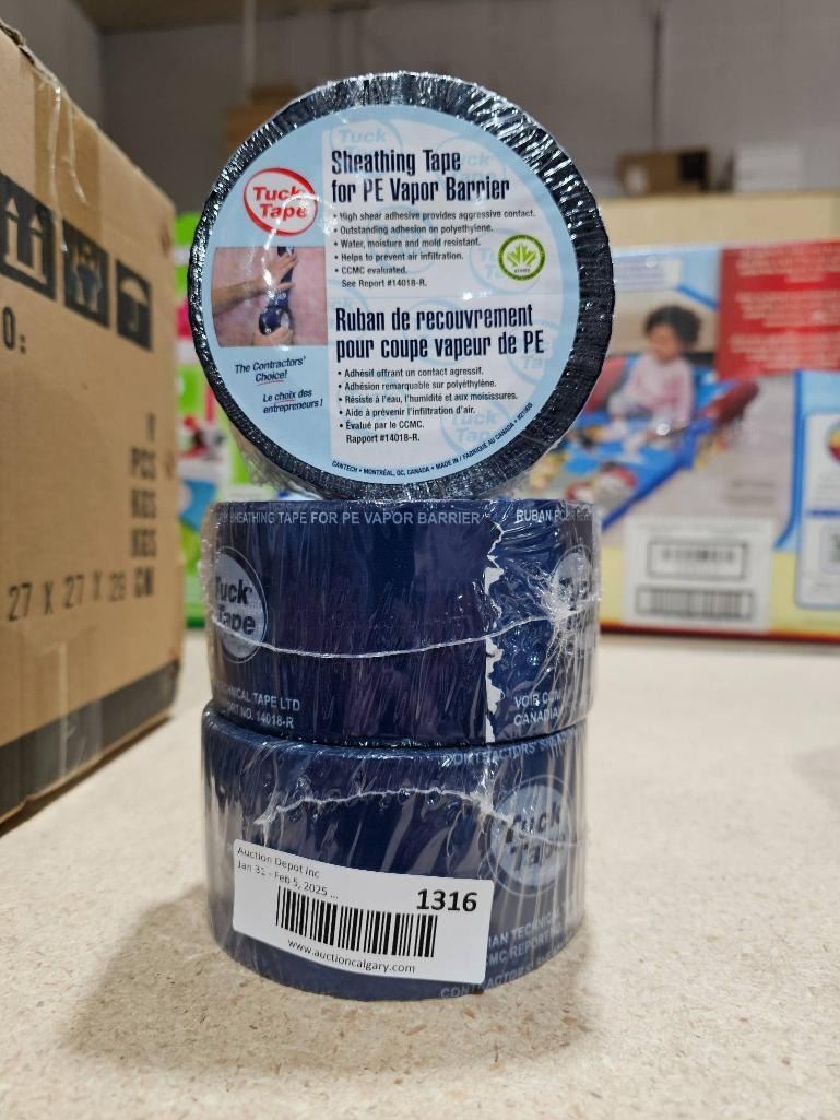 Tuck Tape Construction Sheathing Tape Epoxy Resin Tape 2.4 In X 180 Ft (Red) | Buy Now With Express International Delivery