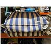 Image 1 : Set of Two Striped Cotton-Filled Cushions by Pine Cone Hill One Black,One Blue