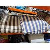 Image 2 : Set of Two Striped Cotton-Filled Cushions by Pine Cone Hill One Black,One Blue