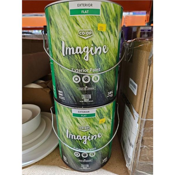 Co-op Imagine Exterior Flat Paint, 3.64 L Cans (2 Units)
