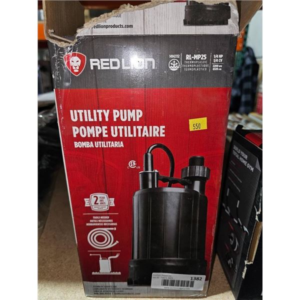 Red Lion RL-MP25 Utility Pump – 0.5 HP, Black
