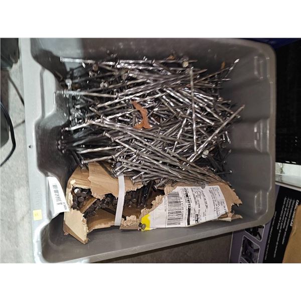 Large Lot of Metal Nails for Construction and Fastening