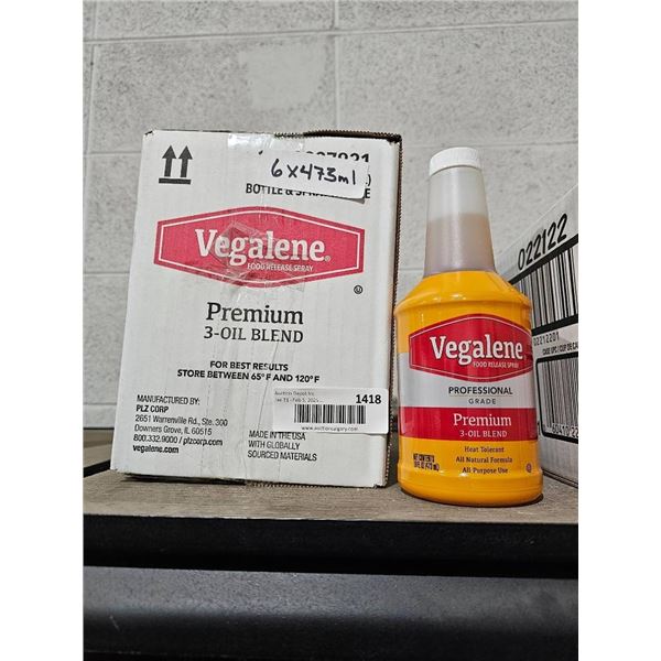 Vegalene Premium 3-Oil Blend Cooking Spray 473ml Bottles, 6-Pack