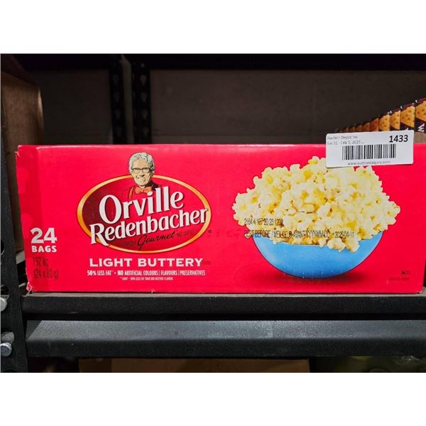 Orville Redenbacher Light Buttery Popcorn, 24 Bags, 19.2 oz