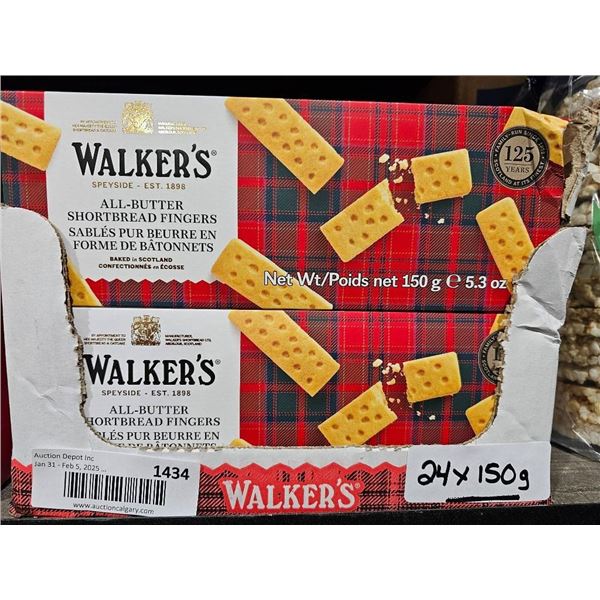 Walker’s All-Butter Shortbread Fingers, 24 x 150 g