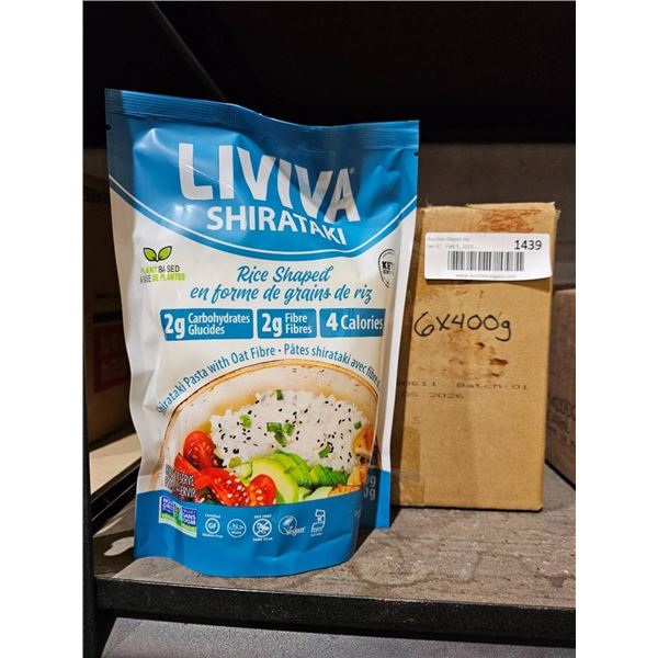 Liviva Shirataki Rice with Oat Fiber, 6 x 400g