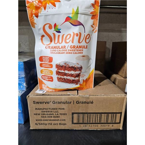 Swerve Granular Zero Calorie Sweetener 12 oz Bags Case of 6