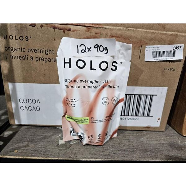 Holos Organic Overnight Muesli 12-Pack (90g Each)
