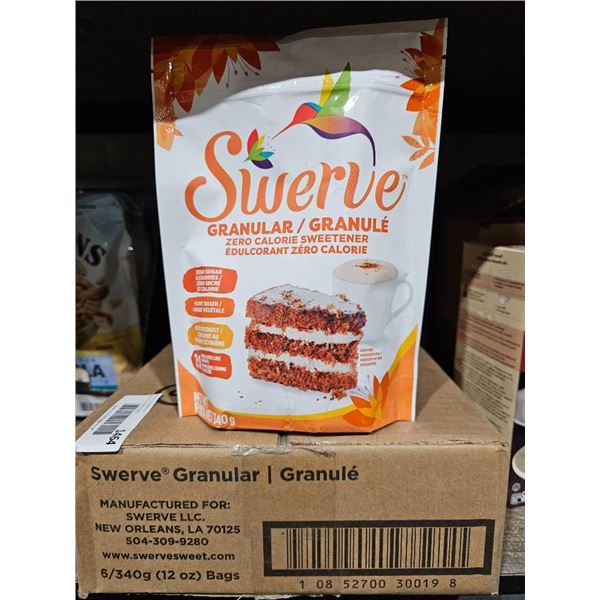 Swerve Granular Zero Calorie Sweetener, 6x12oz Bag