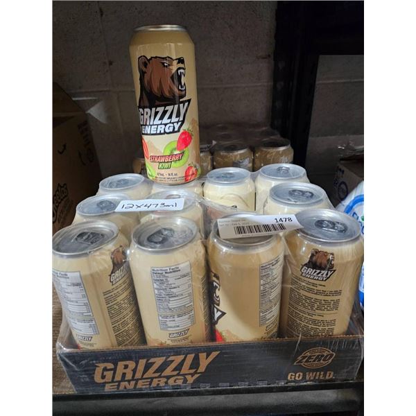 Grizzly Energy Strawberry Kiwi, 12x473ml Cans