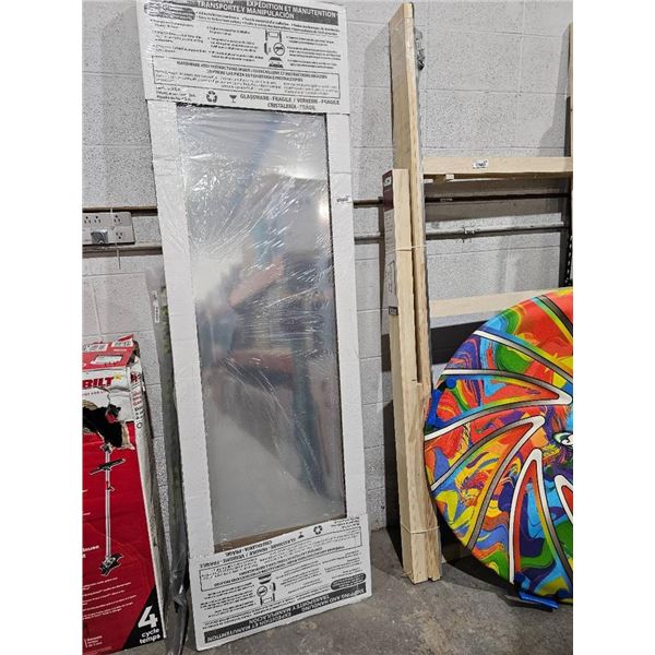 48-Inch Sliding Closet Door with Frosted Glass Panel