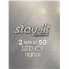 Image 3 : Sylvania Stay-Lit Platinum LED C9 Lights, 2 Sets of 50