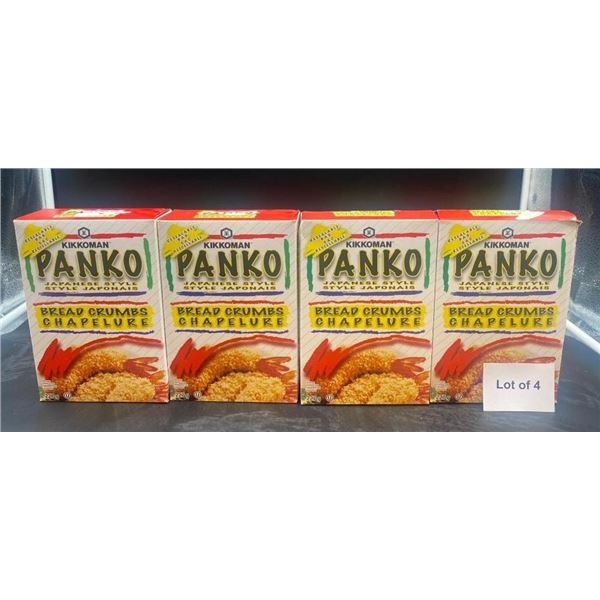Lot Of 4 Kikkoman Panko Bread Crumbs, 227g