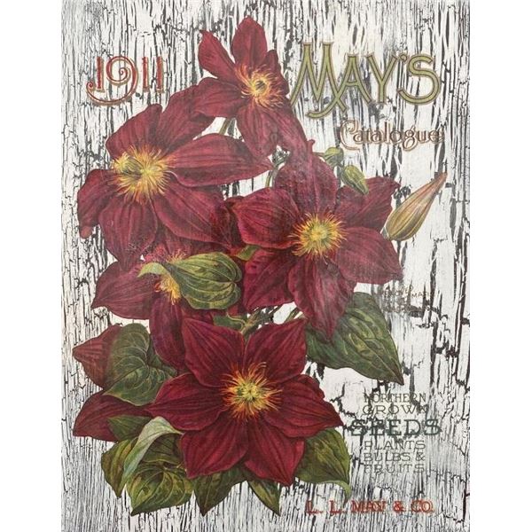 Decorative Handmade Wooden Cutting Board with Floral Art