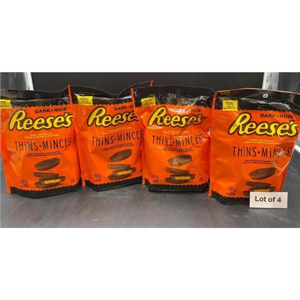 Lot of 4 Reese’s Dark Chocolate Thins Minces 165g Each