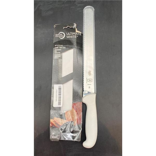 Mercer Culinary Ultimate White 11-Inch Slicer with Wavy Edge