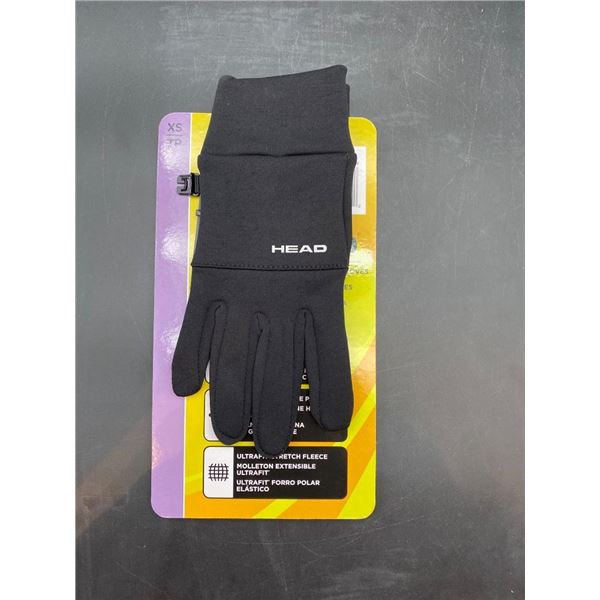 Head Ultrafit Touchscreen Running Gloves, Size XS, Black