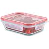 Image 1 : Pyrex Airtight Leak-Proof Glass Food Storage Container with Lid