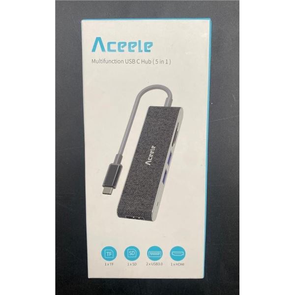 Aceele Model AC-T23 USB-C Hub, 5-in-1 Design