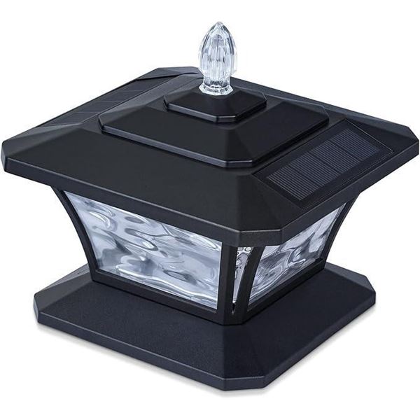 Outdoor Post Light SL1888-2, 2-Pack, Solar-Powered