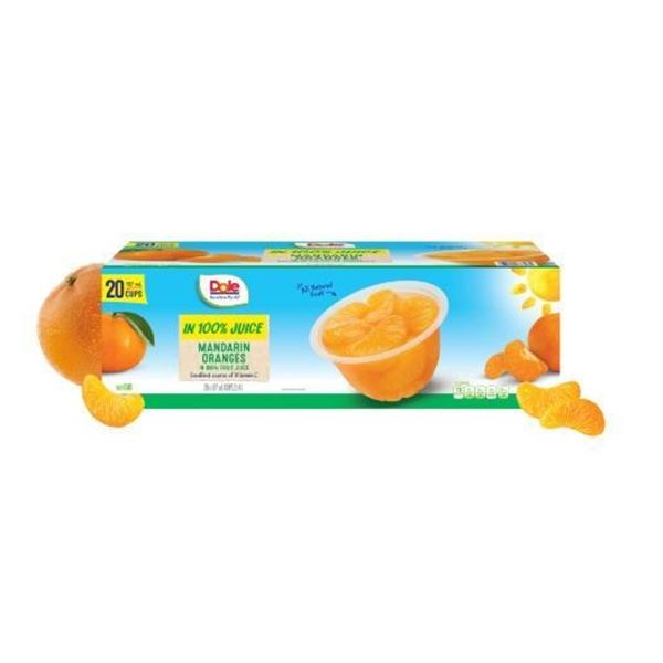 Dole Mandarin Oranges in Fruit Juice, 20 Cups