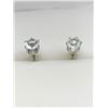 Image 1 : Pair of 1.0 Carat TW Solitaire White Metal Stud Earrings