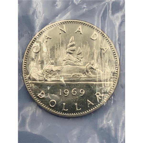 1969 Canada Voyageur Dollar Coin