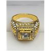 Image 2 : Gold Tone Decorative Ring with Clear Stones