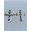 Image 2 : Pair of Silver Cross Pendants with Loop