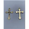 Image 3 : Pair of Silver Cross Pendants with Loop