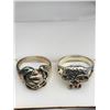 Image 2 : Set Of Two Skull-Themed Metal Rings