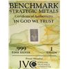Image 2 : Benchmark Strategic Metals .999 Fine Silver 1 Grain Bars (Set of 2)