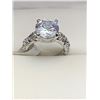 Image 1 : Sterling Silver Ring with 1.0 Carat Round Cut Solitaire Stone