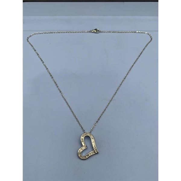 Heart-Shaped Crystal Pendant Necklace