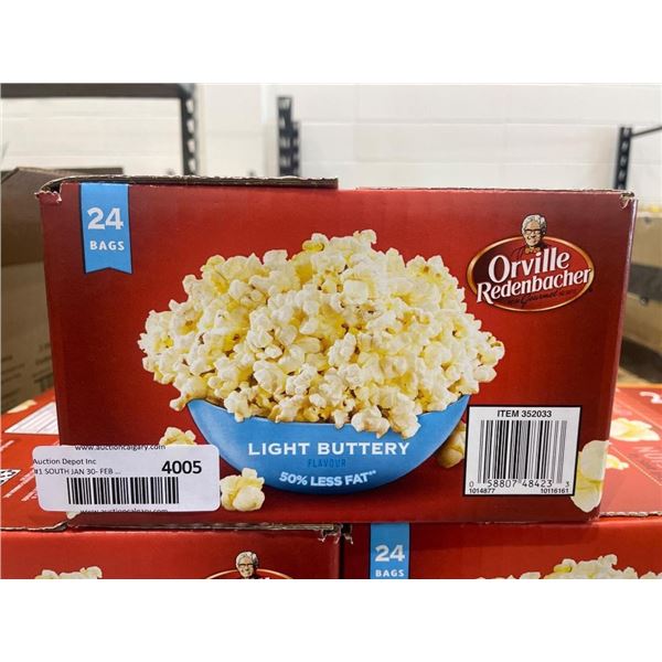 Orville Redenbacher’s Light Buttery Popcorn, 24-Bag Pack