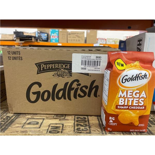 Pepperidge Goldfish Mega Bites Sharp Cheddar, 12-Pack