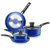 Image 1 : SereneLife Kitchenware Pots & Pans Basic Non-Stick Coating Set, 11-Piece