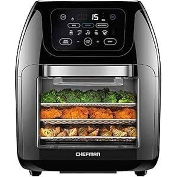 Chefman RJ38-10-RDO-V2-AM Air Fryer, Black, 10 Quart