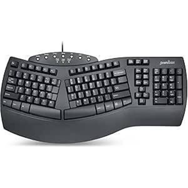Perixx PERIBOARD-512 Wired Ergonomic Keyboard, Full-Size, Black