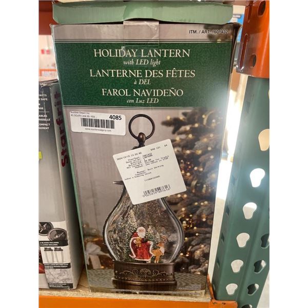 Holiday Lantern With LED Light Including Figurines