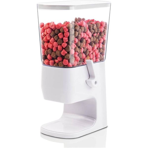 Countertop Cereal Dispenser with Spring-Loaded Levers