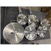 Image 2 : Set of Stainless Steel Meyer Copper Clad Pot and Pan Set 12 Piece