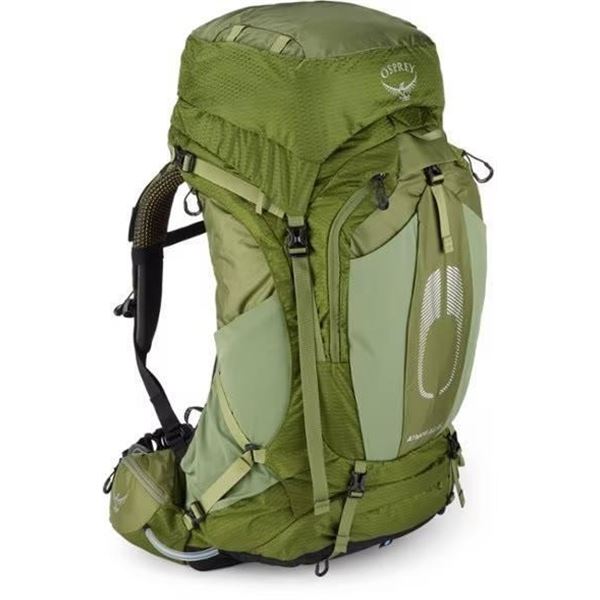 Osprey Atmos 65 Backpack in Green with Ventilation System (SEE FABRIC DAMAGE)