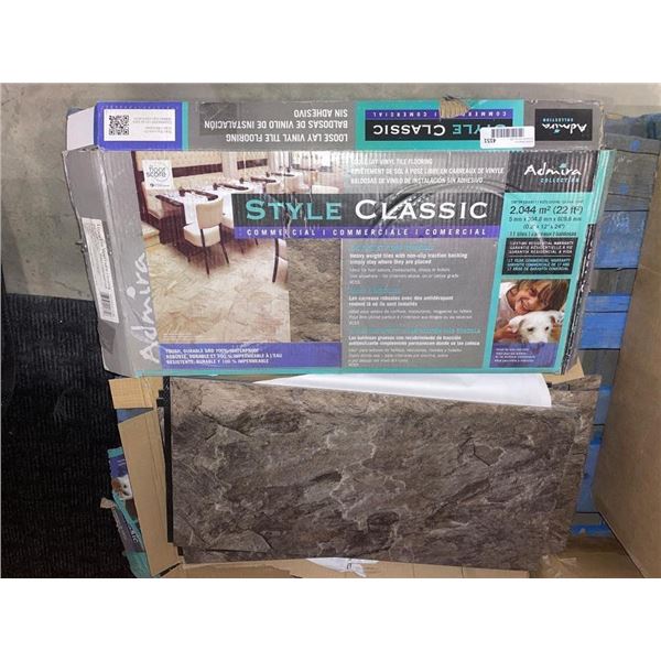 Armstrong Style Classic Loose Lay Vinyl Flooring Tile Lot of 25 (12" x 24")