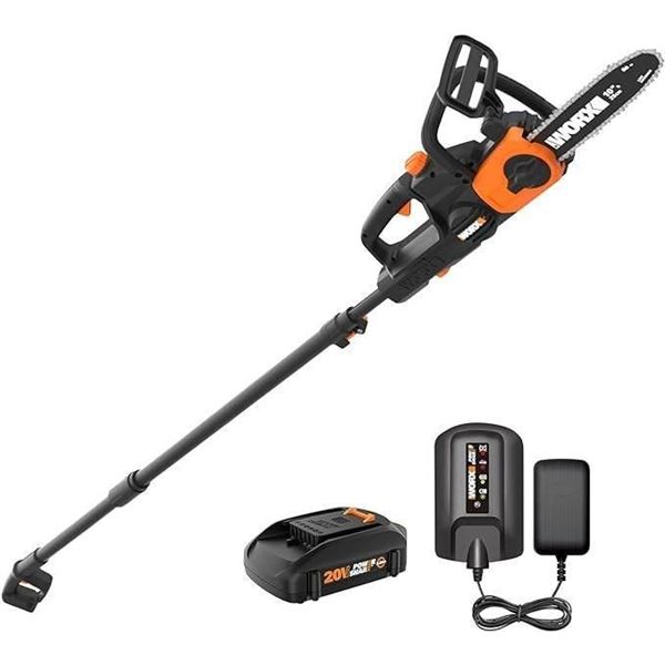 Worx WG323 20V Cordless Chainsaw With Pole Attachment