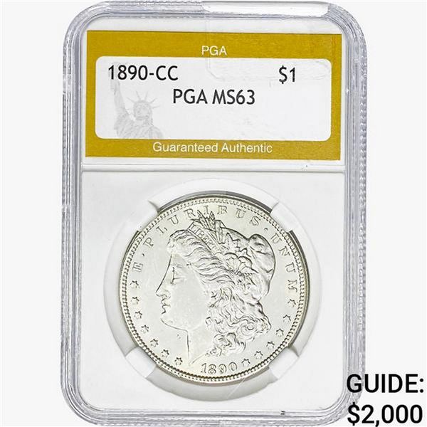 1890-CC Morgan Silver Dollar PGA MS63