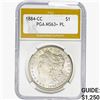 Image 1 : 1884-CC Morgan Silver Dollar PGA MS63+ PL