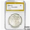 Image 1 : 1884-CC Morgan Silver Dollar PGA MS65
