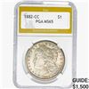 Image 1 : 1882-CC Morgan Silver Dollar PGA MS65